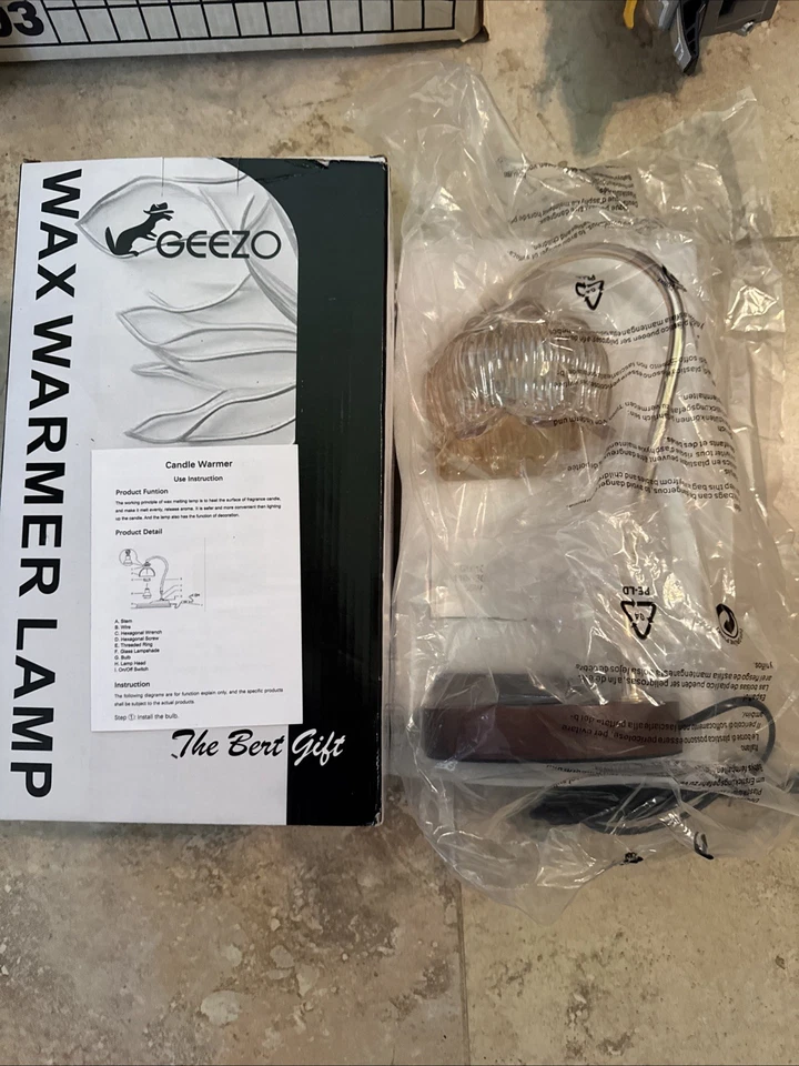 Lámpara Calentador de Cera Vela Fragancia GEEZO - Eléctrica con Temporizador - Nueva en Caja Abierta Foto 1 de 1