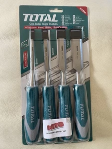 Total Tools Holzmeißel Werkzeug Set 4tlg Holzarbeiten Zimmerei Handschnitzen THT41K0401 - Bild 1 von 3