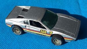 1980’s Mattel HOT WHEELS Grey Real Riders, Ferrari Racebait 308 Diecast model