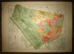 Plan ancien carte geographique du 12eme, XIIeme arrondissement de Paris 1924 - Imagen 1 de 2