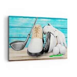Wandbilder 120x80cm Leinwandbild Golf Ball Gras Sport Groß XXL Bilder Wanddeko - Bild 1 von 10