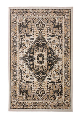 Distressed - 5'x 8', Dark Grey, Moroccan Oriental Area Rug - 509 - Image 1 of 4