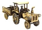 Brass Tractor with Trouli Showpiece Decorative Antique Gift Items Tractor Model