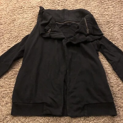 Cárdigan sudadera informal con cuello y cremallera All Saints para mujer S negra capa de otoño Foto 1 de 4