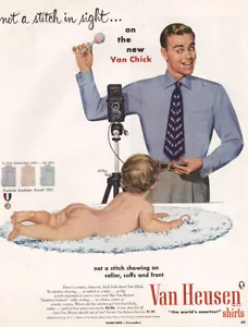 1951 Van Heusen: Van Chick Not Stitch In Sight Vintage Print Ad - Bild 1 von 1