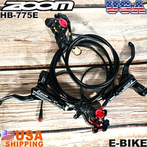 Pair ZOOM HB-775E E-BIKE Hydraulic Disc Brake Set Electric Scooter Folding MTB - Picture 1 of 11