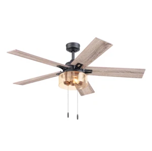 Eleganter eleganter 52" Deckenventilator Industrial Steampunk Licht Modern Rustikal Landhaus - Bild 1 von 2