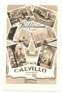Bar Restaurant CASA CALVILLO in SEVILLA CPSM Sepia Multi-View unzirkuliert ~1960 - Bild 1 von 2