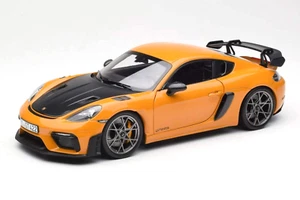 1/18 Porsche Cayman GT4 RS Weissach Pkg 2023 Yellow Model Car by Norev 187252 - Picture 1 of 10