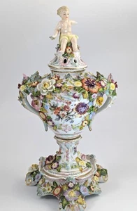 Very Rare Luxury Sitzendorf Potpourri Vase, c. 1885 - Picture 1 of 14