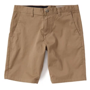 Pantalones Cortos Chinos Volcom Frickin Modernos Elastizados 28-40 Marrón Inteligente Patín Informal Pantalones Cortos - Imagen 1 de 2