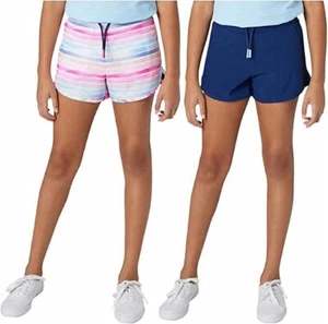 Eddie Bauer Youth Girl's 2 Pack Quick-Dry Lined Active Shorts 4 - Picture 1 of 6