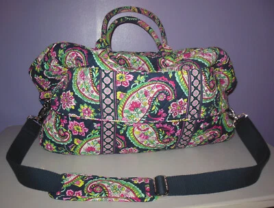 Vera Bradley Bolso de Viaje Grande 3 Piezas Mini Bandolera y Muñequera Pétalo Paisley Foto 1 de 4