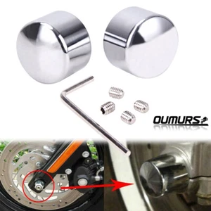 Cubiertas de tuerca para tapa del eje delantero para Harley Dyna Touring Electra Road King/Street Glide - Imagen 1 de 12