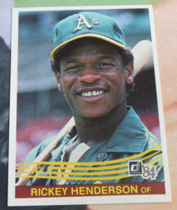 #5662 1984 DONRUSS RICKEY HENDERSON #54