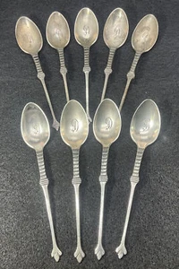 Antik 1880 Gorham Sterlingsilber Ästhetik Demitasse Kaffeelöffel 9er Set - Bild 1 von 7