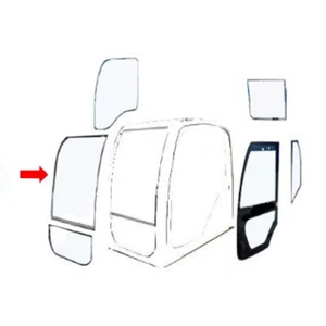 YT02C01156P1 Front Upper Windshield Glass For Kobelco Excavator SK70SR SK235SR - Picture 1 of 5