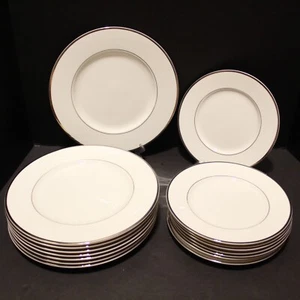 16 Pc Mikasa Ultima+ Super Strong Fine China HK 301 Cameo Platinum Dinner Salad - Picture 1 of 10