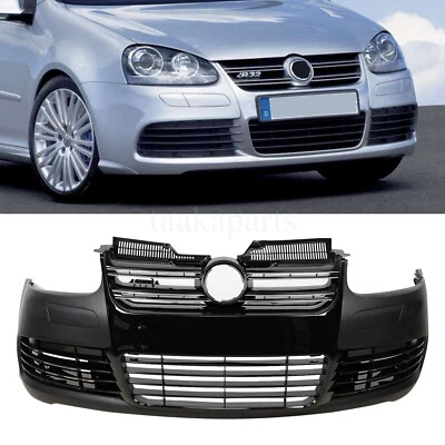 R32 Style Front Bumper Cover W/ Grille For Volkswagen Golf 5 VW MK5 2003-2008 - Image 1 of 4
