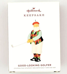 Hallmark Keepsake 2019 Good-Looking Golfer Christmas Ornament Santa NIB - Picture 1 of 4