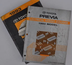 Toyota Previa 1993 - manual de reparación + diagrama de cableado eléctrico (carrocería de fabricante de equipos originales de tienda) - Imagen 1 de 9