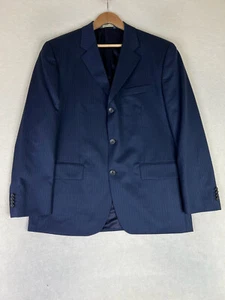 Banana Republic Blazer Men's 42S Short Navy Blue Pinstripe 3 Button Wool - Picture 1 of 15