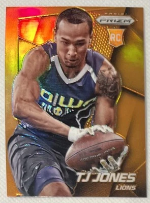 2014 Panini Prizm Orange Prizms TJ Jones #213 Rookie RC Detroit Lions - Image 1 of 2