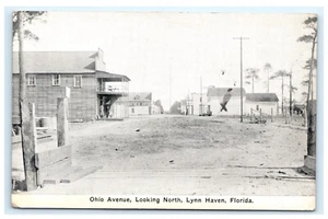 Tarjeta postal de Ohio Avenue Ave mirando North Lynn Haven FL Florida G5 - Imagen 1 de 2