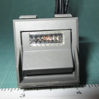 Carling DPST ON-NONE-OFF Gray Illuminated Rocker Switch 10A LTGH0415-TG-G/125N - Image 1 of 4