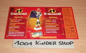 KINDER C-307 C307 THE INCREDIBLES UNGLAUBLICHEN - BPZ SCHWEIZ SUISSE CH - Photo 1/2