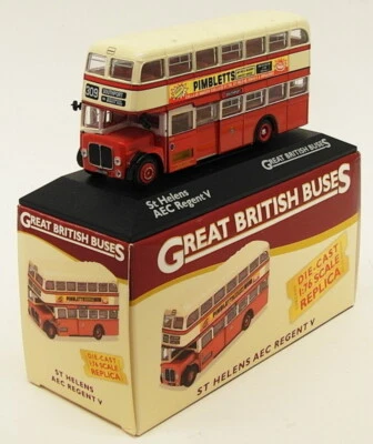Atlas Editions 1/76 Scale Model Bus 4 655 124 - AEC Regent V St Helens - R309 - Image 1 of 3