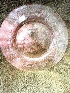 Macbeth Evans Rosa Depression Glas Hartriegel Untertasse 6-1/4 Zoll breit Vintage - Bild 1 von 6