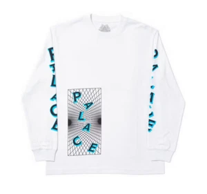 Palace Griddle Logo Long Sleeve Shirt White 2019 Adult XL New NOS - Picture 1 of 3