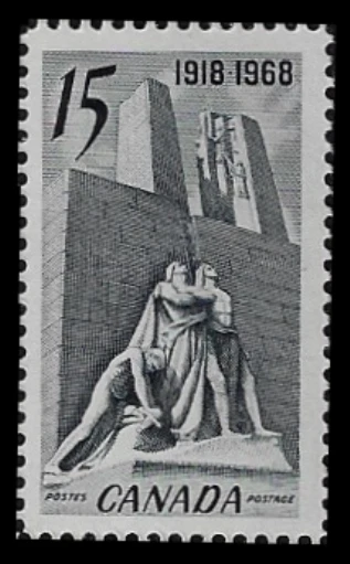 Canada Stamps — 1968, Canadian Vimy Memorial, Arras, France #486 —   MNH - Image 1 of 1