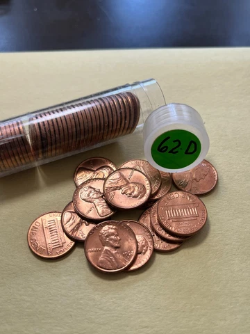 1962-D Lincoln Memorial Cent Roll * BU to CHOICE * Cover