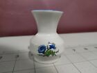 Leart Pomerode Brazil Porcelain Bud Vase Gold and Blue flower