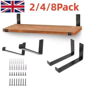 4x Shelf Brackets Rustic Heavy Duty Industrial Scaffold Board Shelf Wall Bracket - Picture 1 of 15