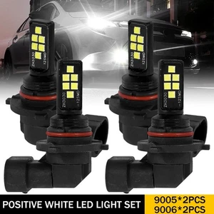 4Pcs LED Combo Headlight Bulb Kit Bright 9005 9006 High Low Beam Light HuwCZ - Picture 1 of 12