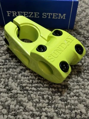 Sunday Freeze Mid School BMX Stem 48mm Reach LTD Day Glow Yellow - Image 1 of 2