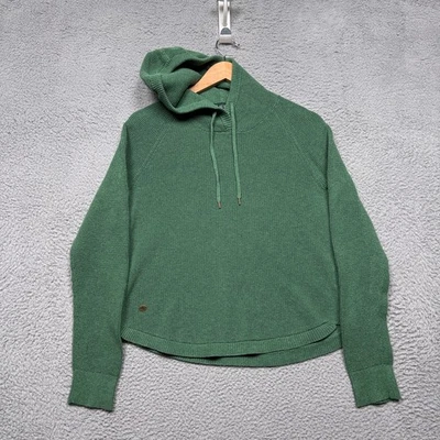 Lauren Ralph Lauren вафельный вязаный свитер толстовка с капюшоном женщин L зеленый пуловер с капюшоном - Изображение 1 из 4