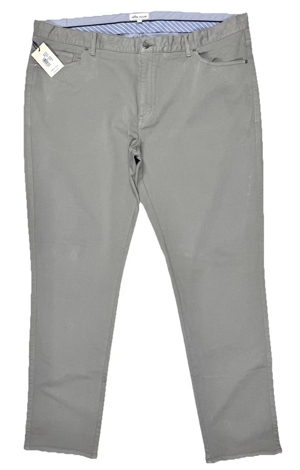 Peter Millar Pants Men 40x33 Gray Golf Chino Ultimate Sateen 5-Pocket ME0B39