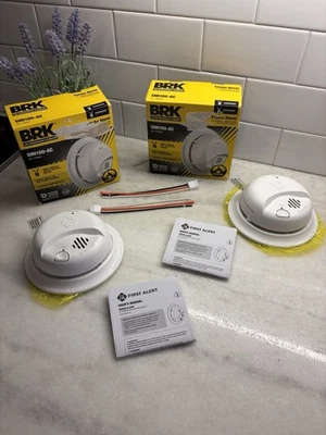 BRK cableado duro con batería de respaldo SMI100-AC ionización alarma de humo O3 Foto 1 de 4