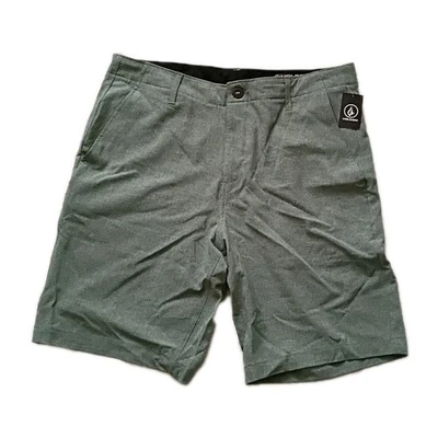 Volcom Kerosene Hybrid Surf & Turf 4-Way Stretch Green Men’s Shorts Size 34 New - Image 1 of 4