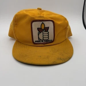 RJ Reynolds RJR Has Pride in Tobacco Yellow Snapback Trucker Hat Cap USA Made - Picture 1 of 7