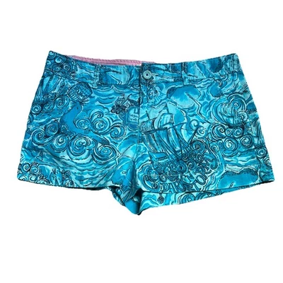 Pantalones Cortos Lilly Pulitzer Dark N Stormy Talla 10 Azul Foto 1 de 4