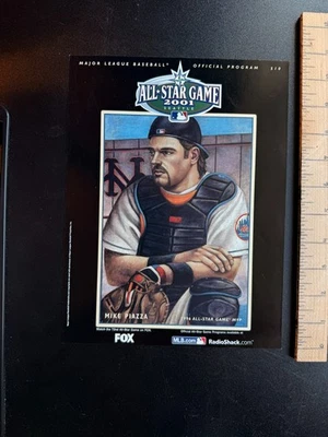 2001 All Star Game Mike Piazza NEW YORK METS  MLB Program Display Cover Only - Image 1 of 4