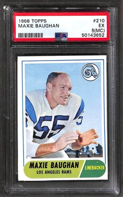 1968 Topps #210 MAXIE BAUGHAN PSA 5MC  50143652  - Image 1 of 3