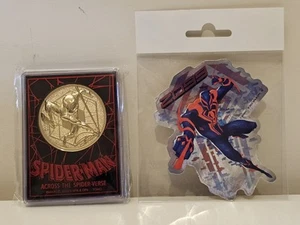 JAPAN IMPORT! SPIDERMAN ACROSS THE SPIDERVERSE COIN + STICKER Toho Cinemas RARE! - Picture 1 of 9
