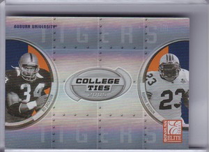 2005 DONRUSS ELITE #CT-4 BO JACKSON & RONNIE BROWN COLLEGE TIES AUBURN