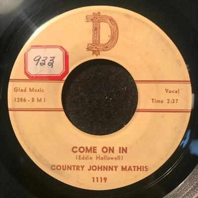 Come On In/The Chances Are by Country Johnny Mathis (D 1287) 7" VG - Image 1 of 2
